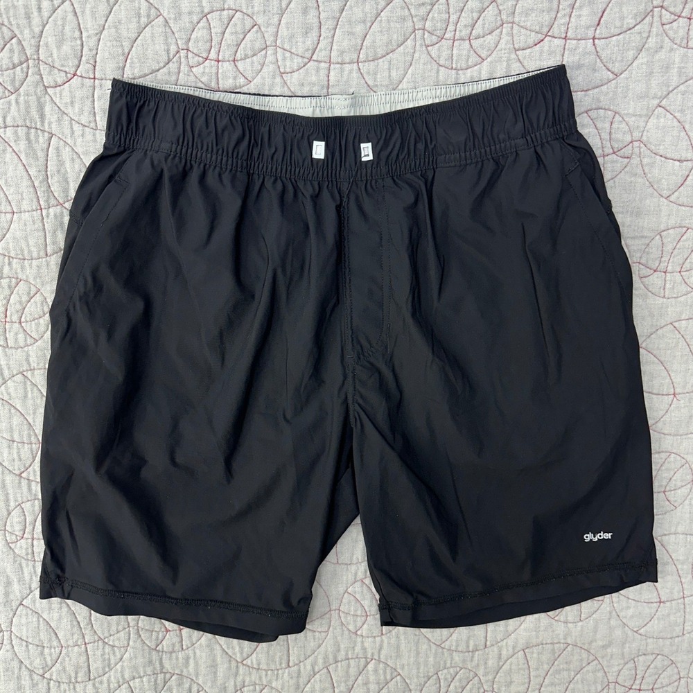 Glyder Athletic Court Shorts Black Lined Zipper Pocket / Mens Small